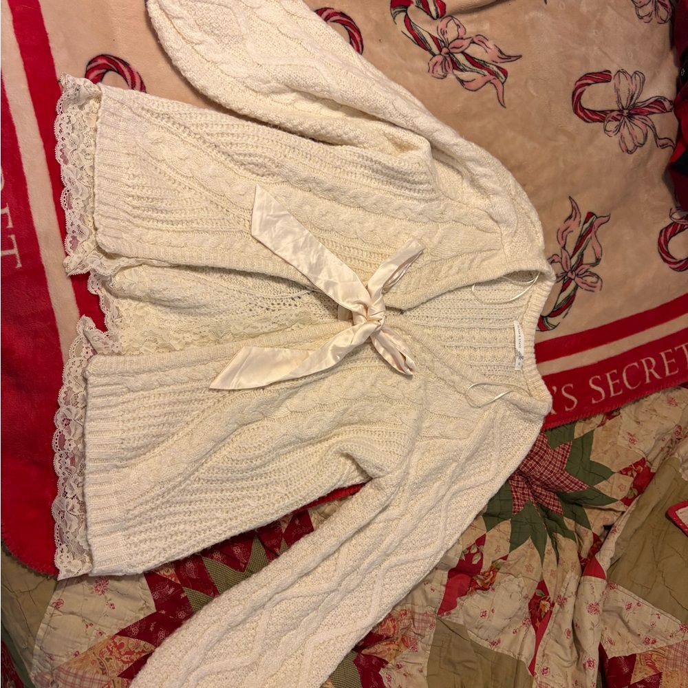 Altar'd State Ivory Knit Cardigan